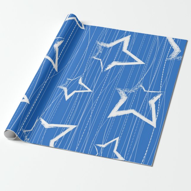 Sternmuster Geschenkpapier (Ungerollt)