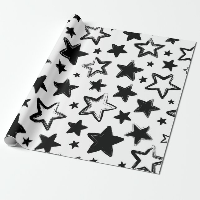 Sternmuster Geschenkpapier (Ungerollt)