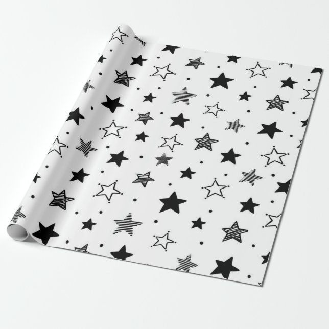 Sternmuster Geschenkpapier (Ungerollt)