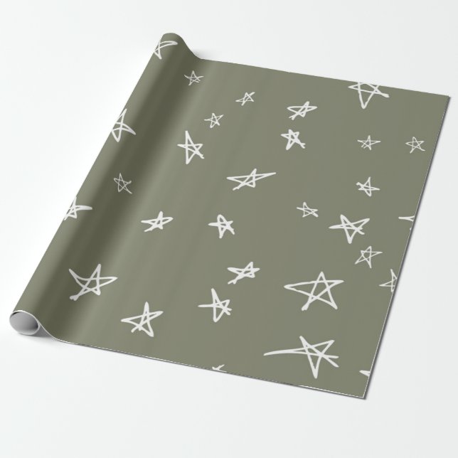 Sternmuster Geschenkpapier (Ungerollt)