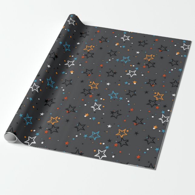 Sternmuster Geschenkpapier (Ungerollt)