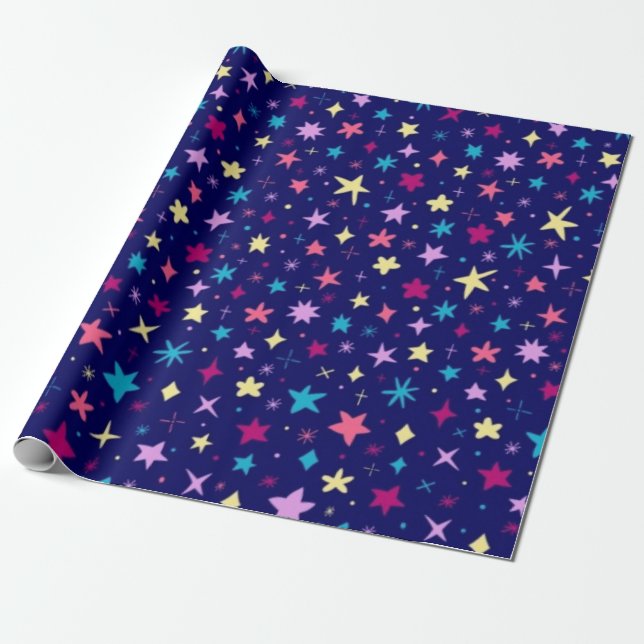Sternmuster Geschenkpapier (Ungerollt)