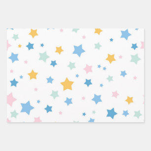 Sternmuster Geschenkpapier Set