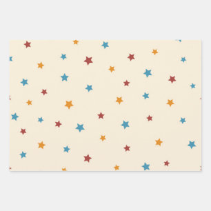 Sternmuster Geschenkpapier Set