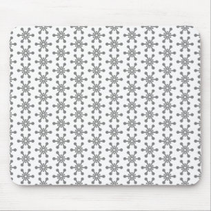 Sternmuster - Grau auf Weiß Mousepad