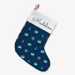 Sternmuster  Name hinzufügen Kleiner Weihnachtsstrumpf