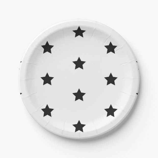 Sternmuster Pappteller (Vorderseite)