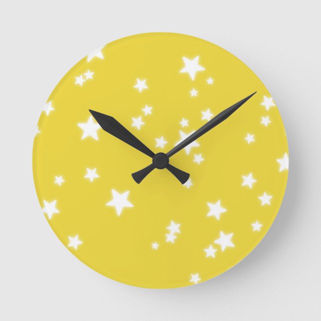 Sternmuster Runde Wanduhr (Vorderseite)
