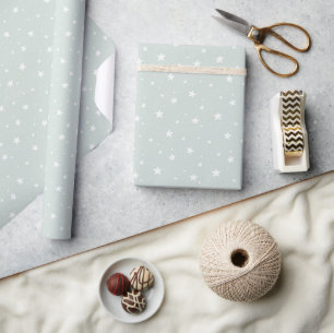 Sternmuster Traumhaft Boho Druck Kinder Weich Mint Geschenkpapier