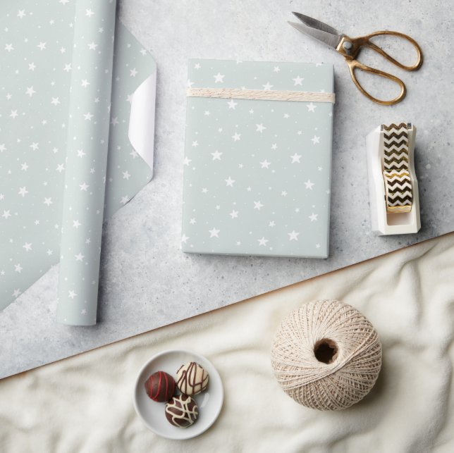 Sternmuster Traumhaft Boho Druck Kinder Weich Mint Geschenkpapier (Kunsthandwerk)