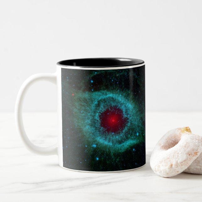 Sternnebula Weltraumastronomie Zweifarbige Tasse (Mit Donut)