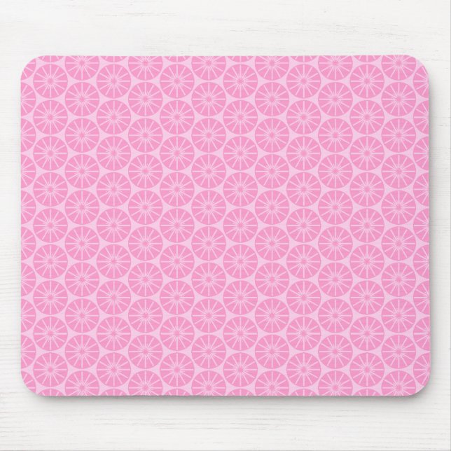Sternrad-Muster - Pink-Farbtöne Mousepad (Vorne)