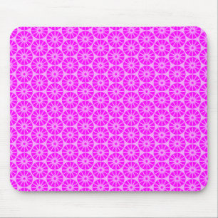 Sternrad Muster - Schatten von Magenta Pink Mousepad