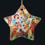 Sternschmuck Gaudi Keramik Ornament<br><div class="desc">Sternenförmige Ornamente mit farbenprächtigen,  von Gaudi entworfenen Trencadis-Mosaiken.</div>