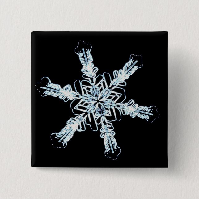 Sternschneekristall Button (Vorderseite)