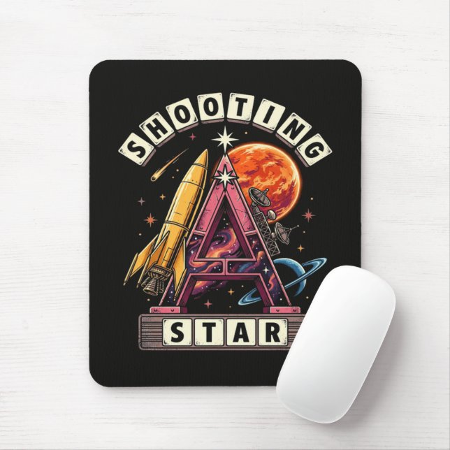 Sternschnuppen Weltraum Mousepad (Mit Mouse)