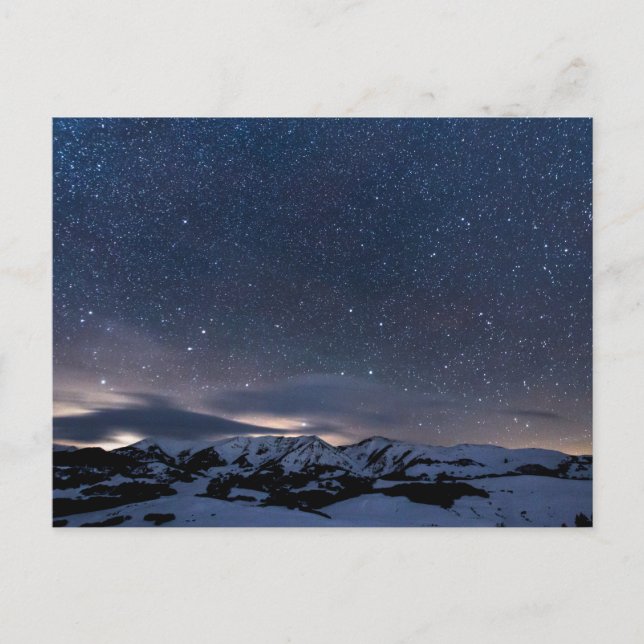 Sternsprinkler Nachthimmel, Crested Butte, Colorad Postkarte (Vorderseite)