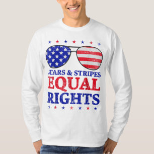 Sternstreifen und gleiche Rechte Amerikanische Fla T-Shirt