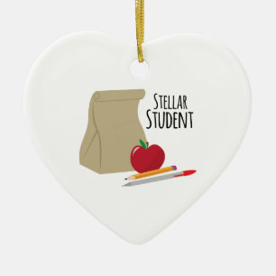 Sternstudent Keramik Ornament