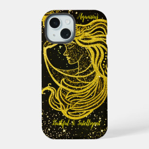 Sternzeichen Aquarius iPhone 15 Hülle