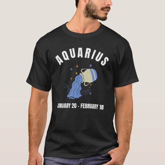 Sternzeichen Aquarius T-Shirt (Vorderseite)