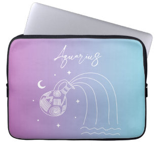 Sternzeichen Aquarius zodiac Laptopschutzhülle