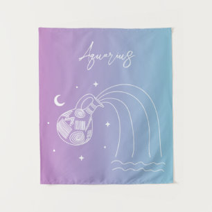 Sternzeichen Aquarius zodiac Wandteppich