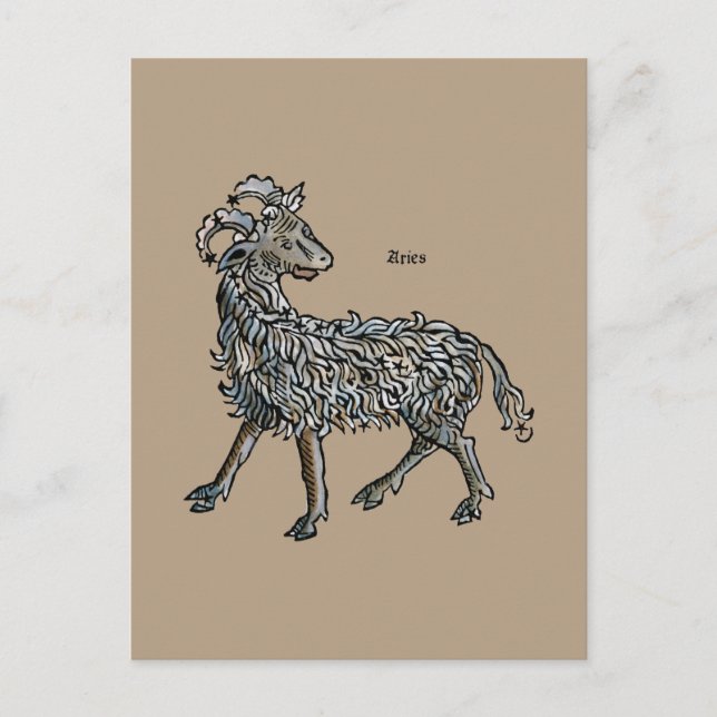 Sternzeichen: Äries, 1482 Postkarte (Vorderseite)