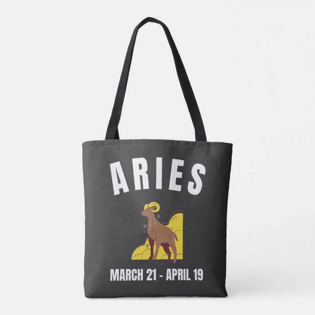 Sternzeichen Aries T - Shirt Tasche (Rückseite)