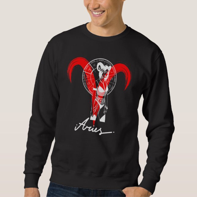Sternzeichen Astrologie Horoskop Gothic Widder Sweatshirt (Vorderseite)
