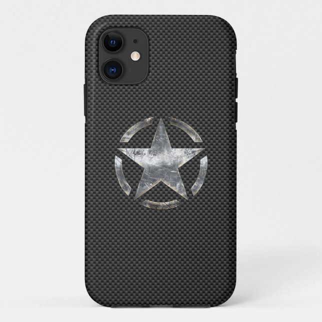 Sternzeichen auf einem iPhone-Fall mit Carbon Styl Case-Mate iPhone Hülle (Rückseite)