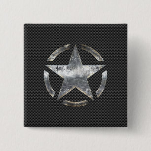 Sternzeichen auf einer Carbon Style Dekoration Button