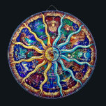 “Sternzeichen”  Dartscheibe<br><div class="desc">"Zodiac" auf robustem Dartbrett.</div>