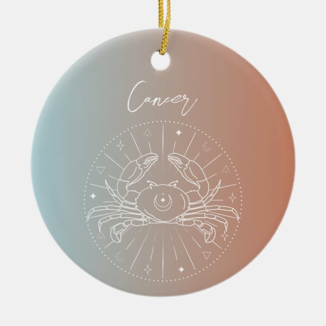 Sternzeichen des Sternzeichens des Krebszuchtgebie Keramik Ornament (Vorne)