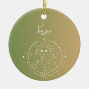 Sternzeichen des Virgo zodiscope Keramik Ornament