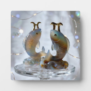Sternzeichen Fische Glasskulpturen Fotoplatte