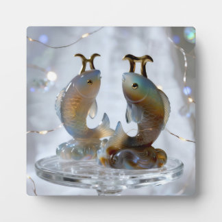 Sternzeichen Fische Glasskulpturen Fotoplatte