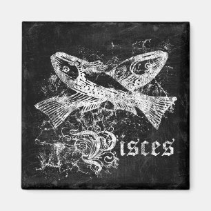 Sternzeichen Fische Vintage Magnet