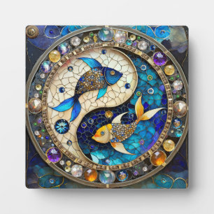 Sternzeichen - Fische Yin und Yang Fotoplatte