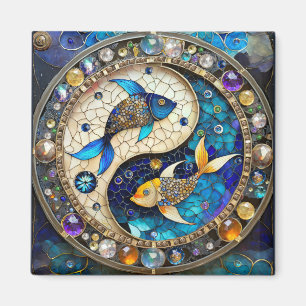 Sternzeichen - Fische Yin und Yang Magnet