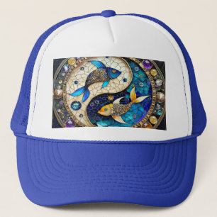 Sternzeichen - Fische Yin und Yang Truckerkappe