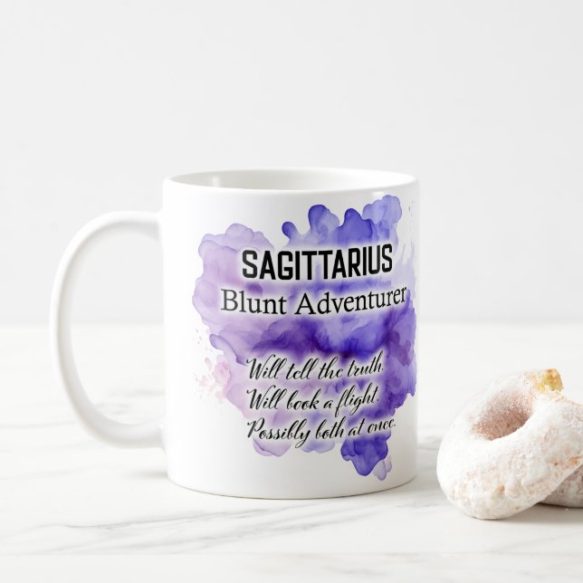 Sternzeichen Frauen, Schütze Kaffeetasse (Mit Donut)