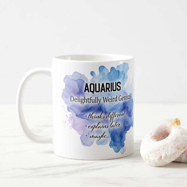 Sternzeichen Frauen, Wassermann Kaffeetasse (Mit Donut)