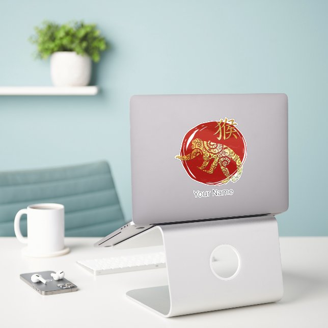 Sternzeichen für das Horoskop des Affen Aufkleber (Laptop auf Schreibtisch)