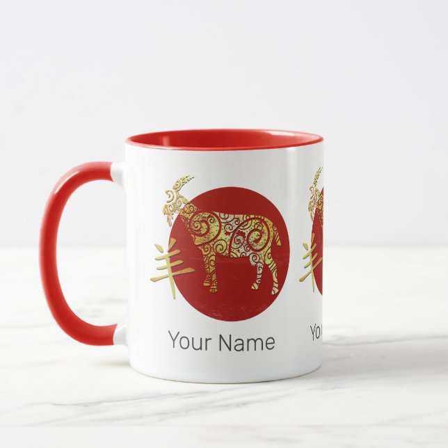 Sternzeichen für Ziege Chinesisches Horoskop Tasse (Links)