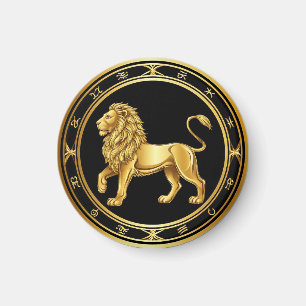 Sternzeichen Löwe Emblem Magnet