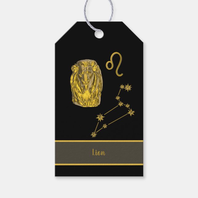 Sternzeichen Löwe - Geschenkanhänger (Vorderseite)