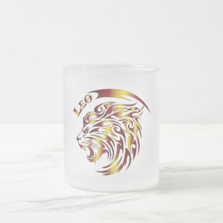 Sternzeichen Löwe Glasbecher Mattglastasse
