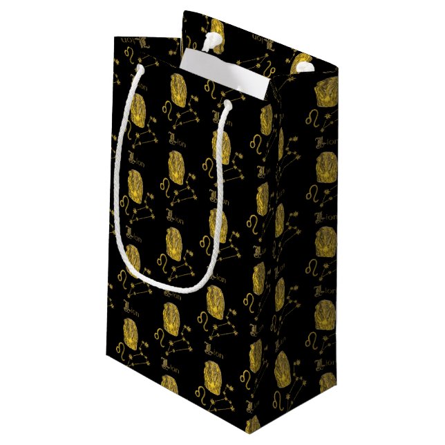 Sternzeichen Löwe -  Kleine Geschenktüte (Rückseite Schrägansicht)