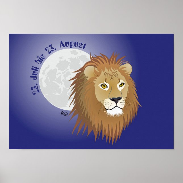 Sternzeichen - Löwe Poster (Vorne)